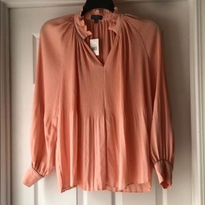 Dressy top with ruffle neck by The Limited. Large